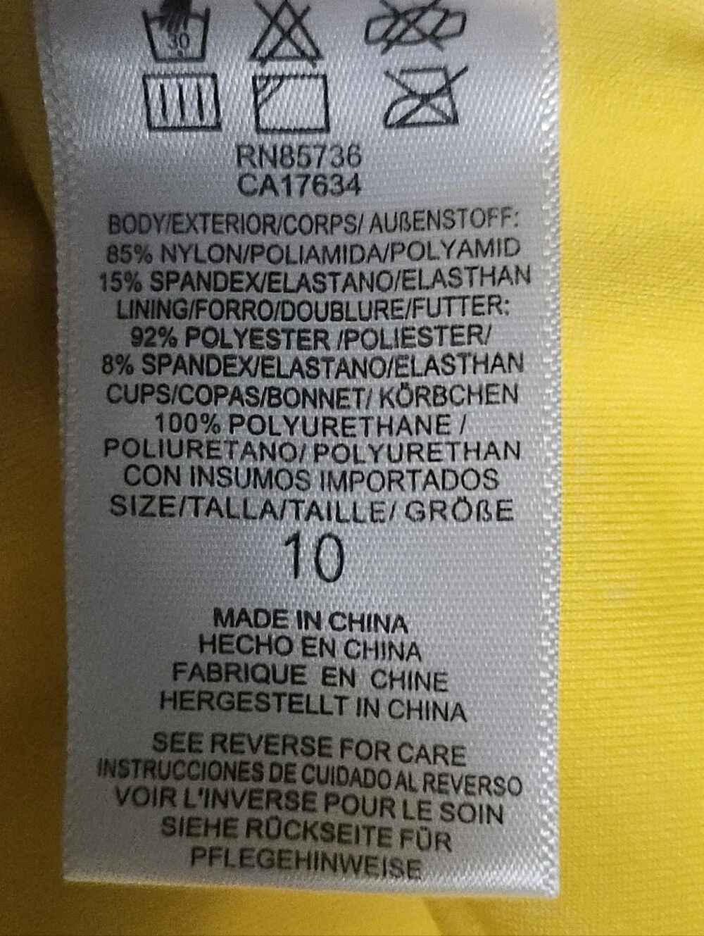 Michael Kors One Piece Yellow Swimsuit